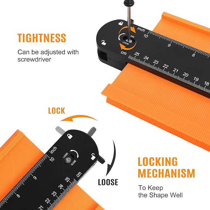 DODOWIN 20 Inch Connectable Contour Gauge, Gifts