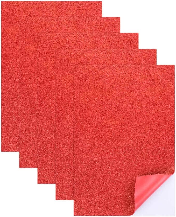 MECCANIXITY 5 Sheets Red Shiny Foam Sheets