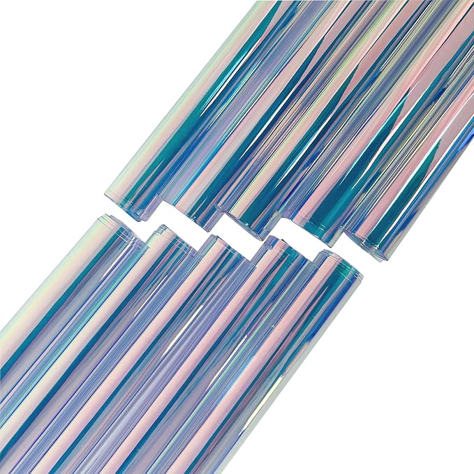 Transparent Waterproof PVC Vinyl 10 Pcs 8.3 x 11.8 inches Iridescent Shine