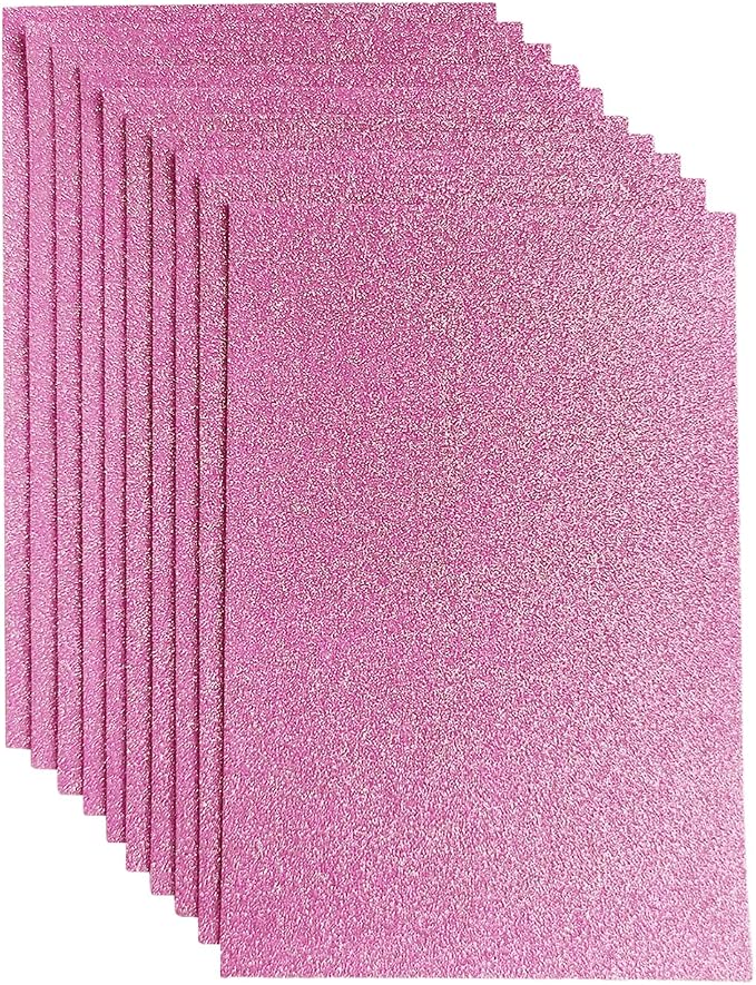 Glitter Felt Fabric, 8 x12 inches Felt Square Glitter