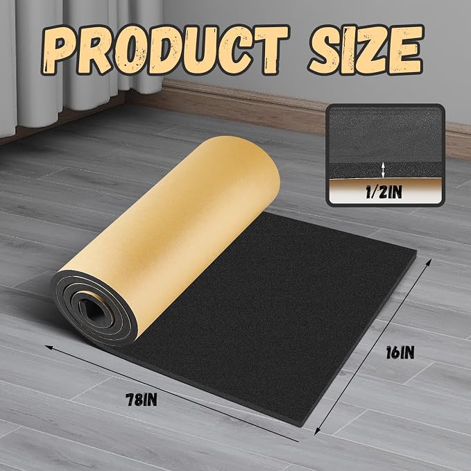 Pangda 1 Piece 78 x 16 x 1/2 Inch Extra Large Marine Foam Roll Closed Cell