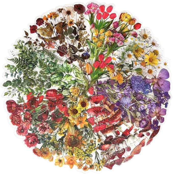 Yoksas Nature Floral Plant Stickers Set