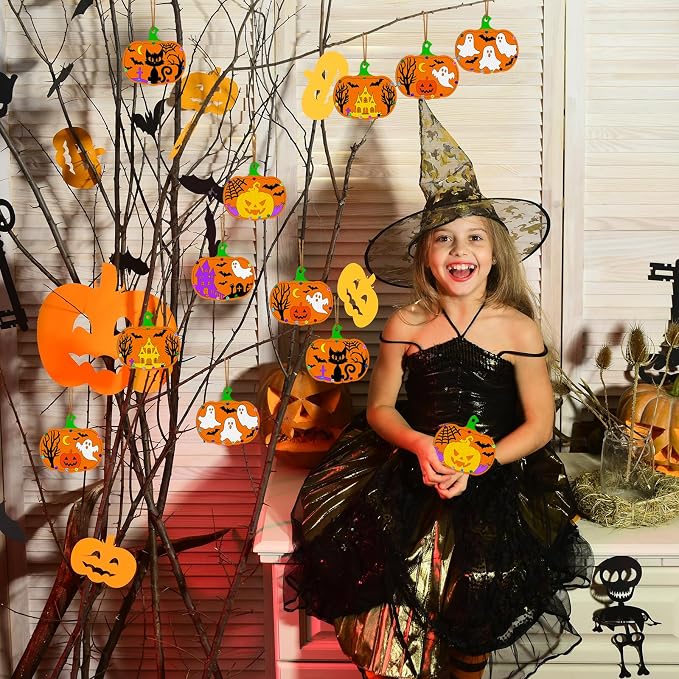 36PCS Wooden Pumpkins Ornaments to Paint Halloween Thanksgiving Decoration
