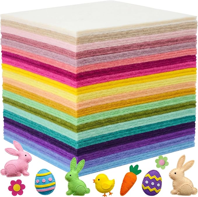 Tegeme 100 Pcs 8 x 12 Inches Felt Fabric Sheet