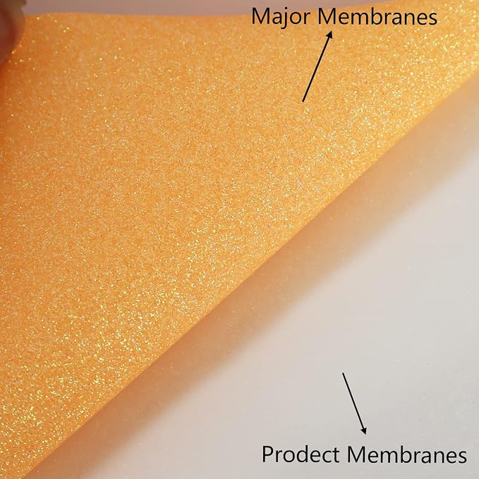 FUNKAKA Glitter Fluorescent Orange Yellow HTV Heat Transfer Vinyl Rolls