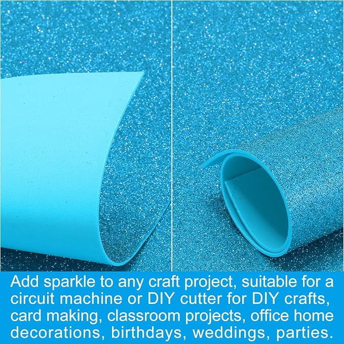 PATIKIL 20 Sheets 2mm Glitter Foam Sheet
