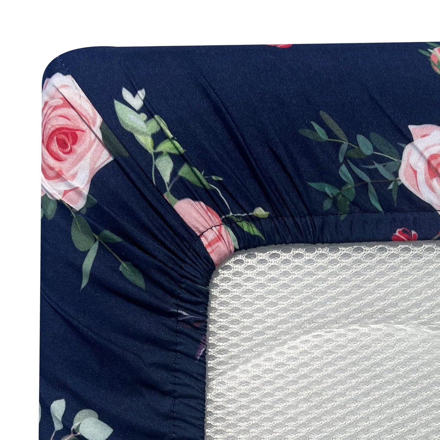 AMROSE 3 Pack Easy Care Changing Pad Covers, Ultra Soft Microfiber Diaper Change Table Sheets for Baby Girls, Floral & Butterfly & Pink