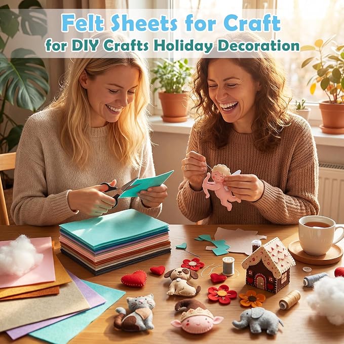 Tegeme 100 Pcs 8 x 12 Inches Felt Fabric Sheet