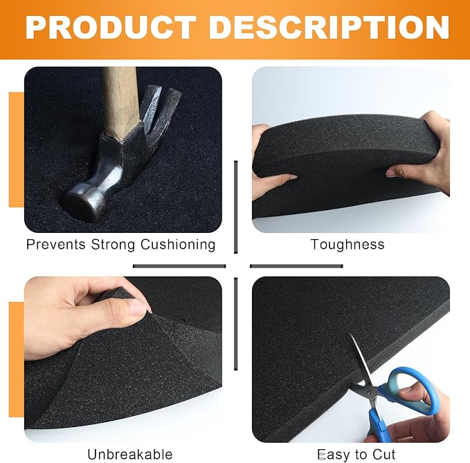 Eunice 2Pcs Polyurethane Foam Sheets