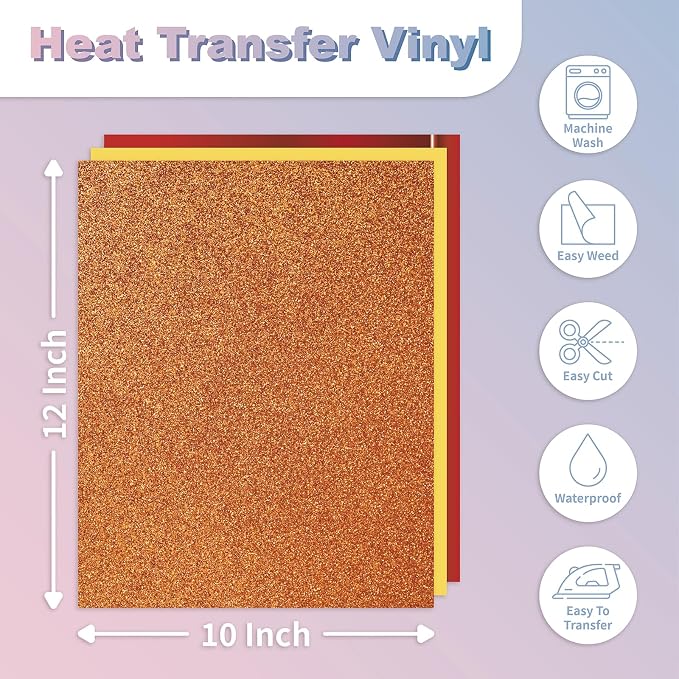 DUEUIOE Premium Glitter HTV Bundle