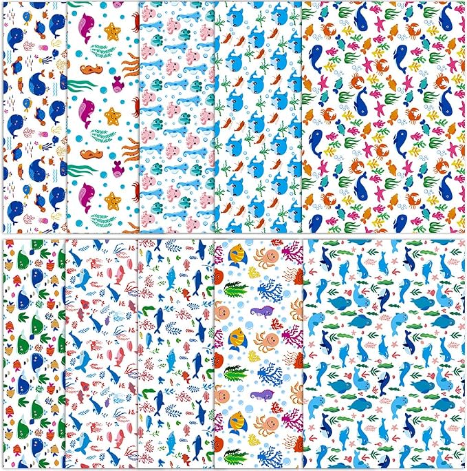 ONEART | 10 Pieces Clear PVC Vinyl Sheets, A4 Size See Through Waterproof Vinyl