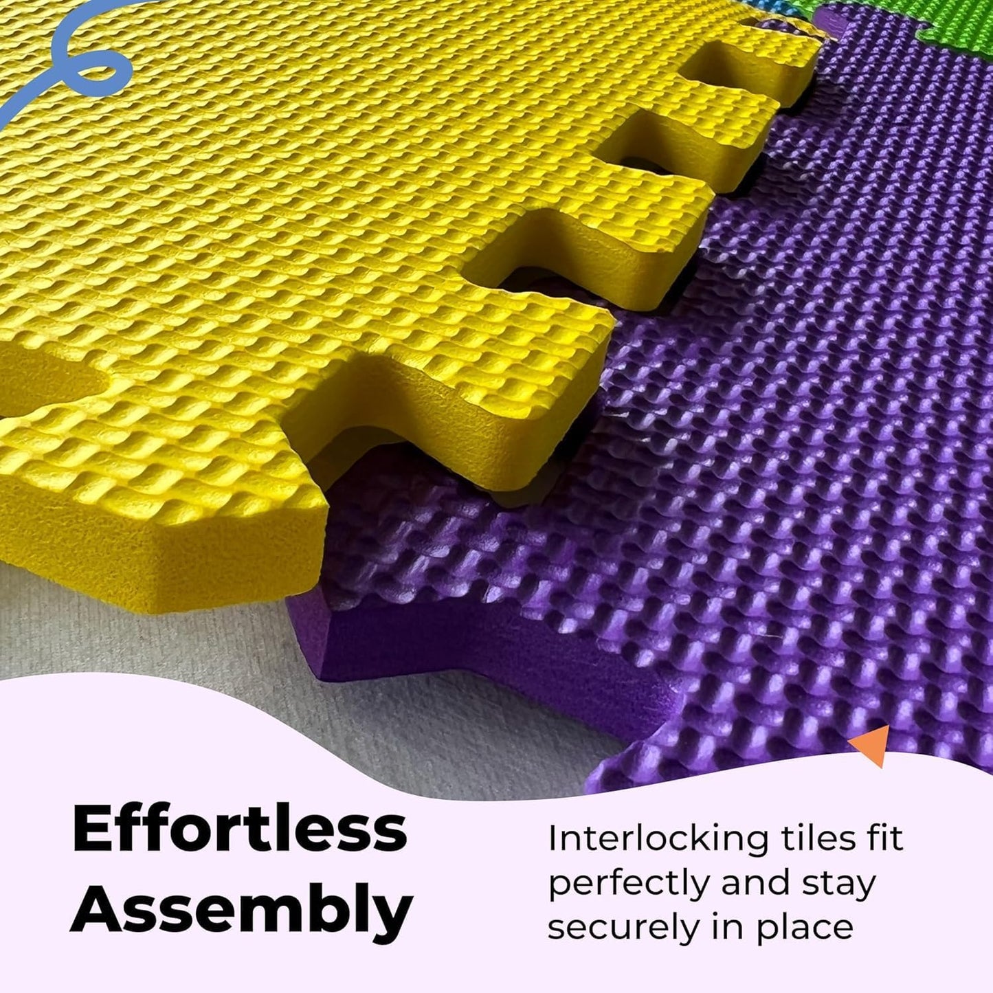 MioTetto Baby Play Mat, Soft Foam Floor Tiles for Kids. Adjustable Interlocking Foam Tiles, Fits with 50x50 Playpen Baby mat for Crawling & Development, Safe & Non-Toxic Playmat for Babies 6-12 Months