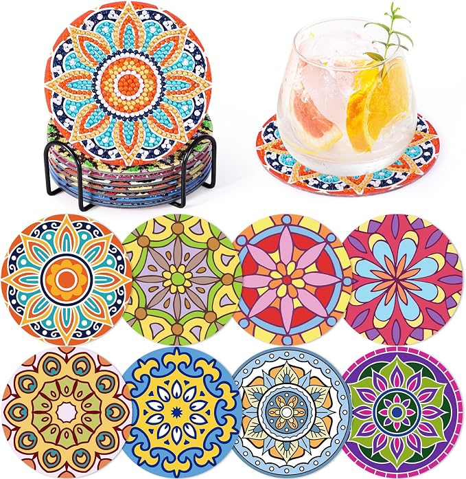 Mandala Diamond Art Painting Coasters Kit