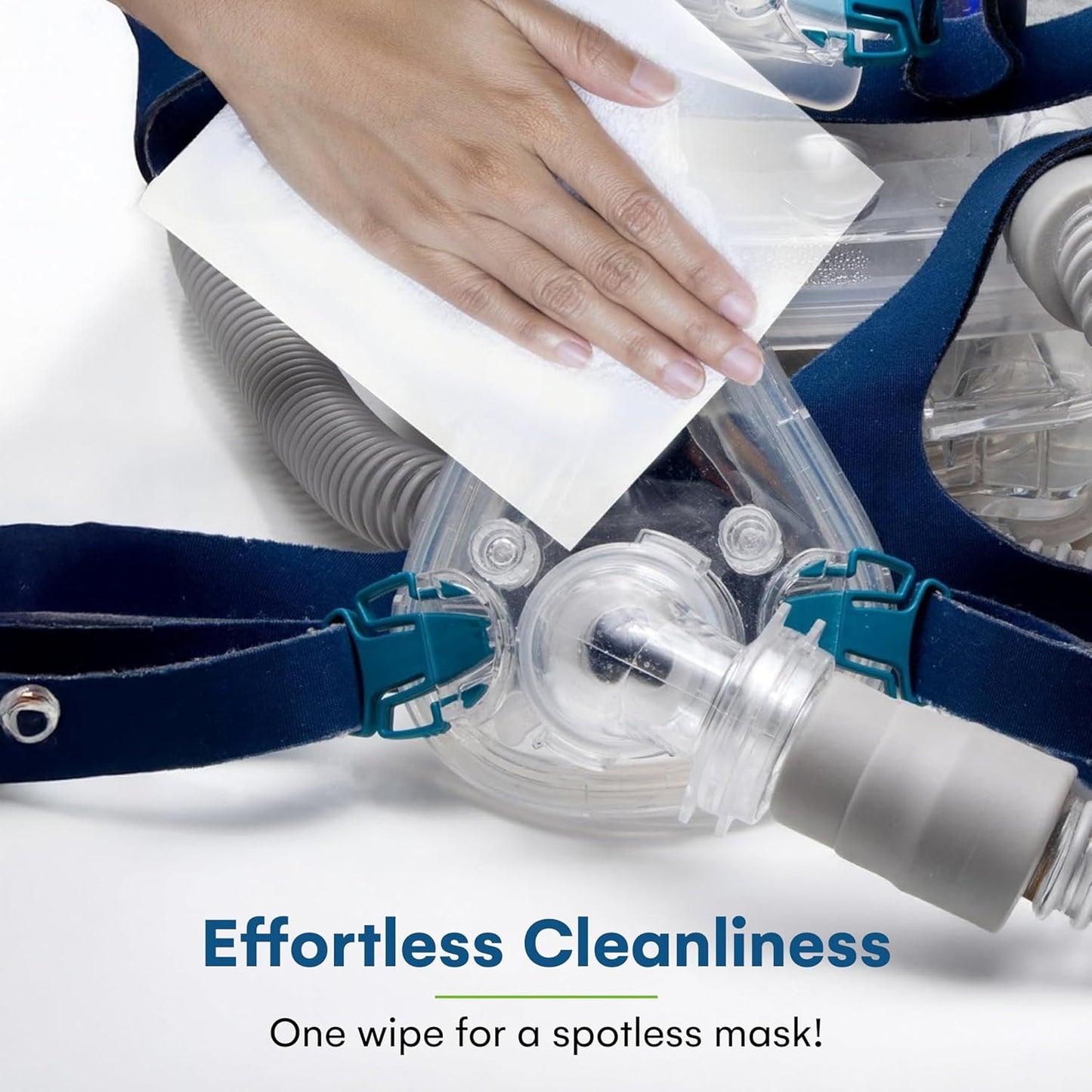 CareTouch CPAP Mask Wipes - 2 Packs of 70 Unscented Cloths for Daily Mask Care - 140 Total Soft Cleaning Sheets for CPAP Equipment - Gentle, Convenient, and Easy to Use
