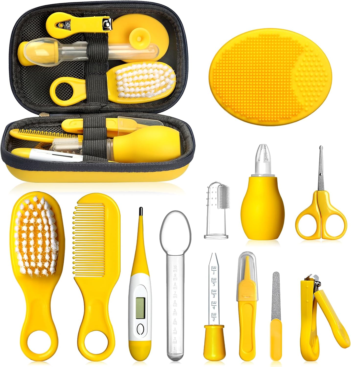 Baby Healthcare and Grooming Kit, Portable Baby Safety Care Set, Baby Essentials kit for Newborn(Yellow 13 in 1)