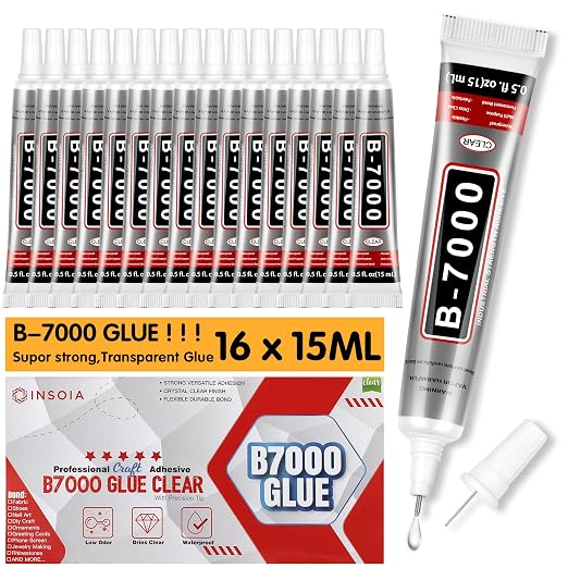 16 PCS 15ml B7000 Rhinestone Glue Clear – Super Glues