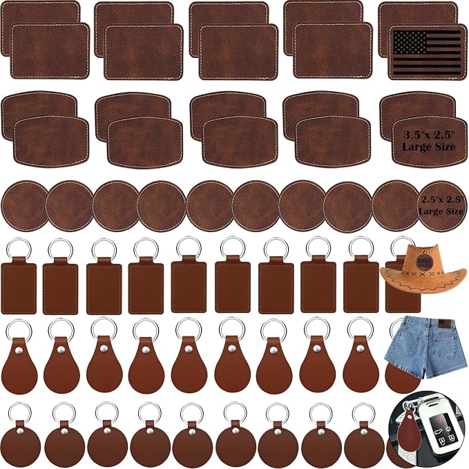 60 Pcs Lasable Engravable Blanks