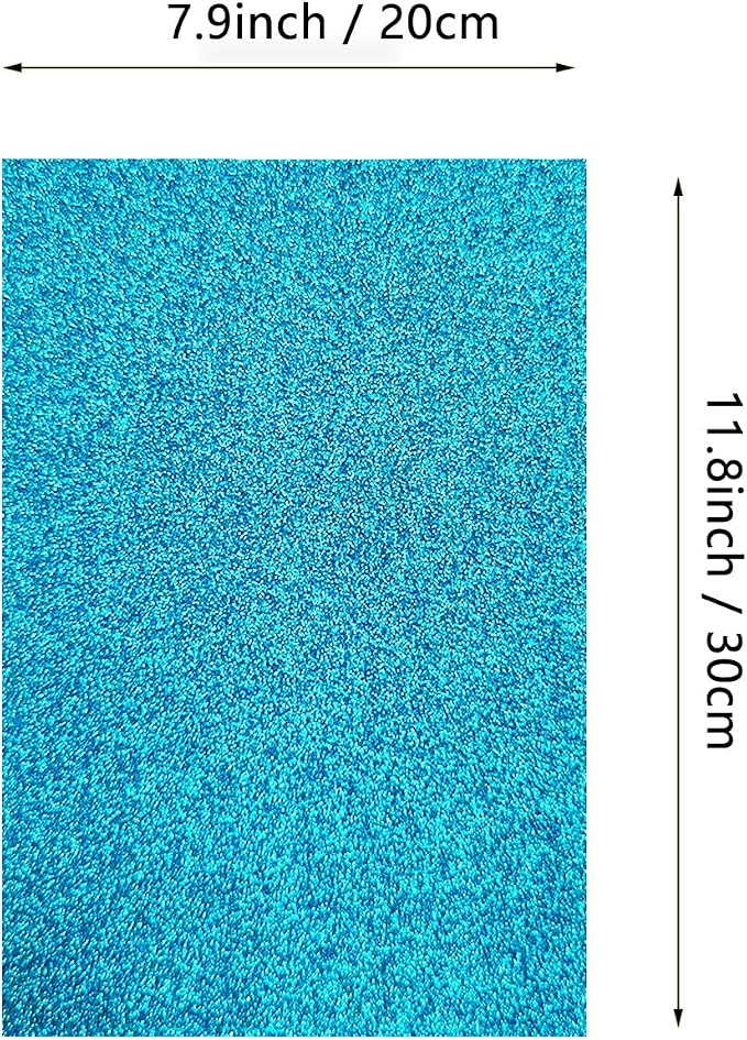 Jtnohx Glitter Felt Fabric, 8 x12 inches Felt Square Glitter