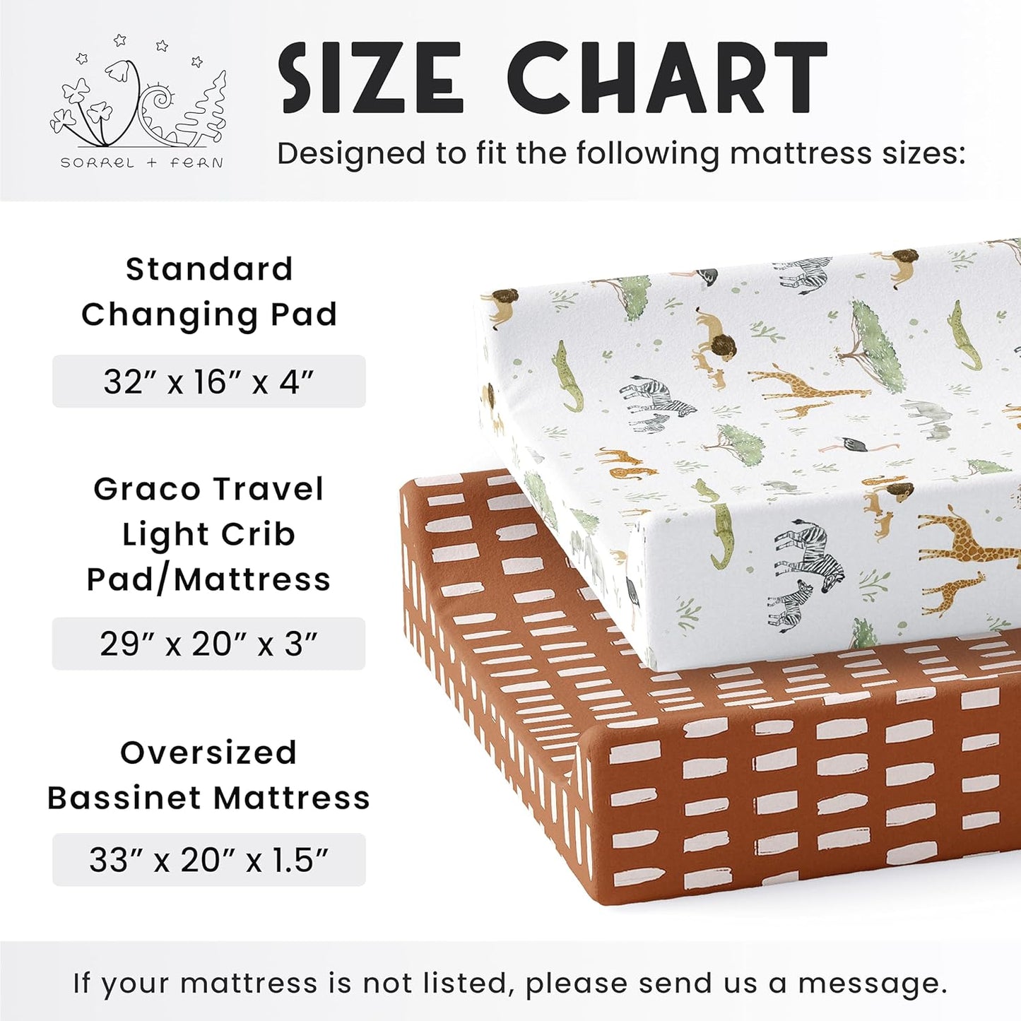Baby Changing Pad Cover 2-Pack for Boys, Girls (Safari Adventure) - Premium Fitted Sheets Baby Diaper Changing Table Cover - Buttery Soft Cotton Blend