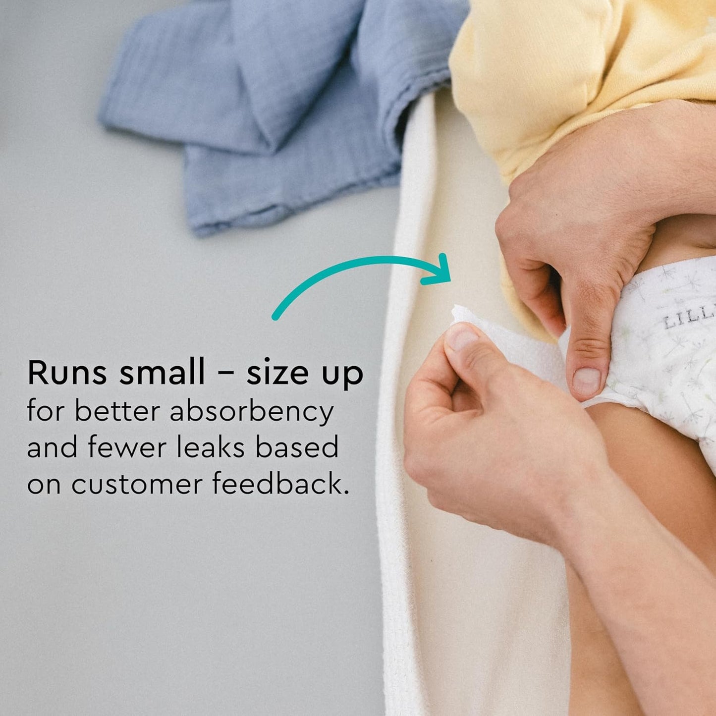 LILLYDOO Baby Diapers - Size 5 (24-35 lbs), Monthly Supply (132 Count), Leak Protection, Skin-Friendly, Ultrasoft, Perfume- & Chlorine-Free, Hypoallergenic, Dermatologist Tested, Oeko-TEX®