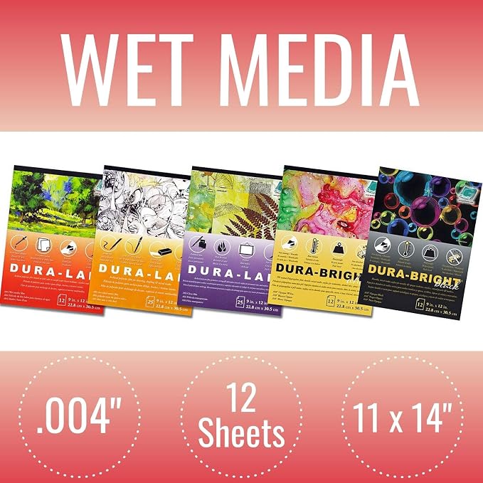 Grafix Dura-Lar 0.004" Film, Ultra Clear Wet Media 11"x14", Plastic Film Coated