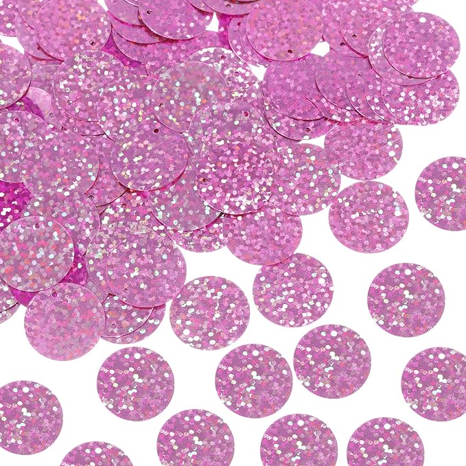 MECCANIXITY 700 Pcs Flat Round Sequins 15mm/0.6 Inch Loose Paillettes Craft