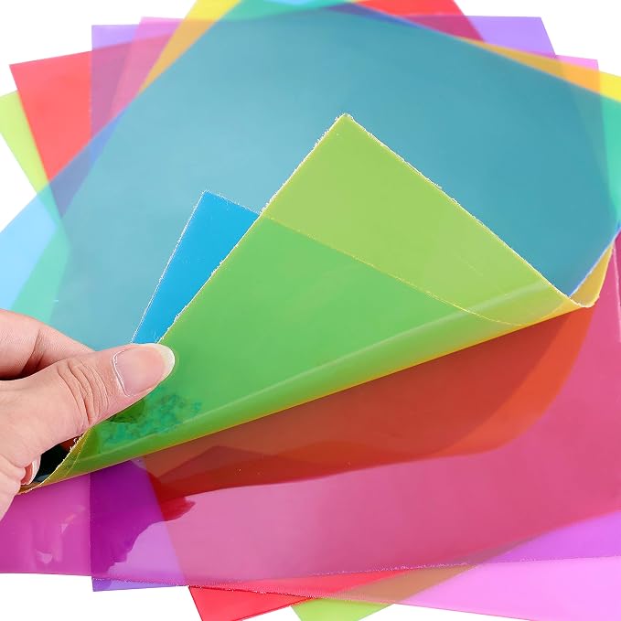 AOUXSEEM Jelly Transparent Leather Vinyl Sheets, Candy Solid Colors Waterproof