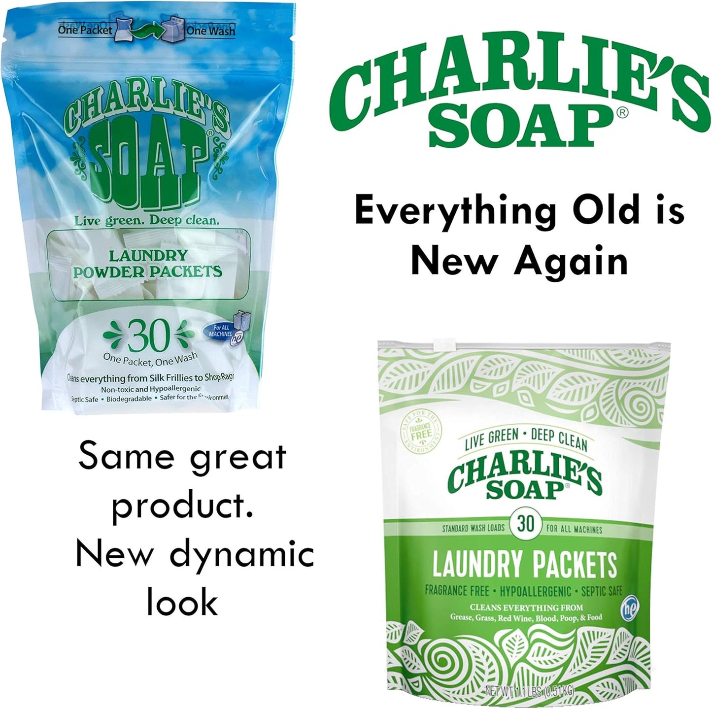 Charlie’s Soap Laundry Powder (100 Loads, 3 Pack) Hypoallergenic Deep Cleaning Washing Powder Detergent – Eco-Friendly, Safe, and Effective