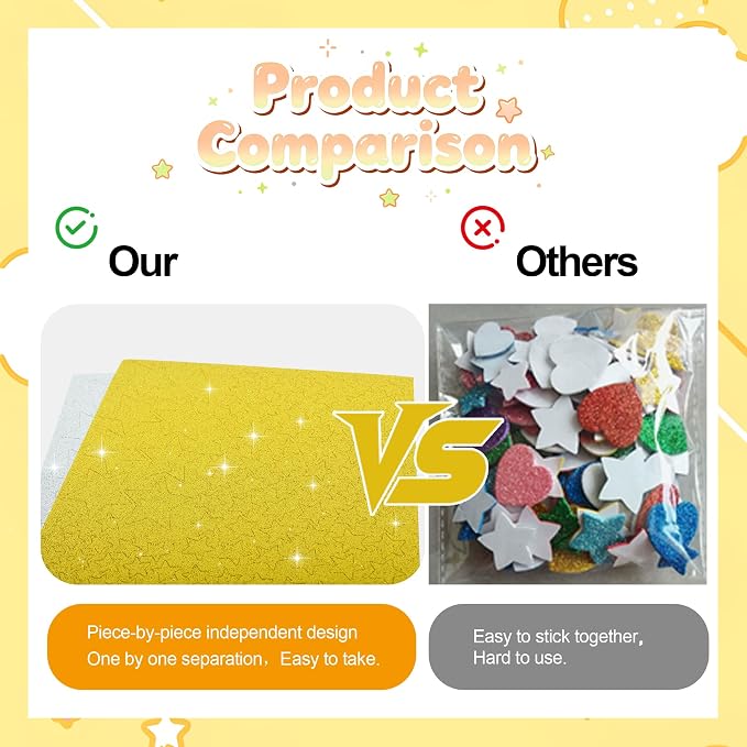 BEISHIDA 1020 PCS Glitter Foam Stickers