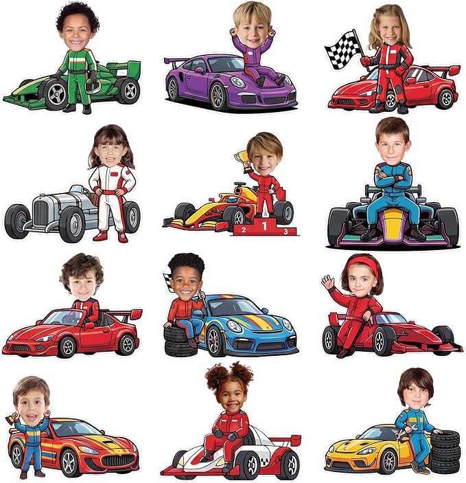 120pcs Race Car Cutouts Racing Theme Bulletin Board Decoration Back to School
