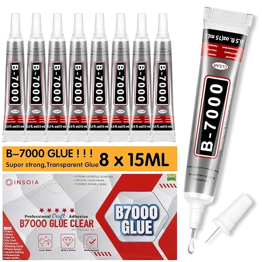 8 PCS 15ml B7000 Rhinestone Glue Clear – Super Glues