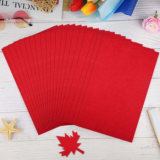 NACHLYNN Self Adhesive Felt Fabric Sheets 7"x11.5" /18x29cm Sticky Back Felt