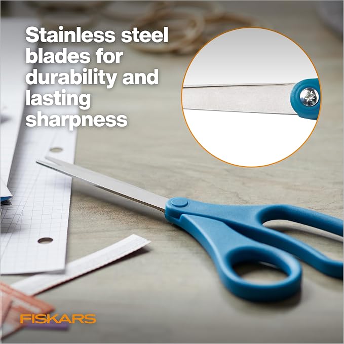 Fiskars 8" Stainless Steel All Purpose Scissors