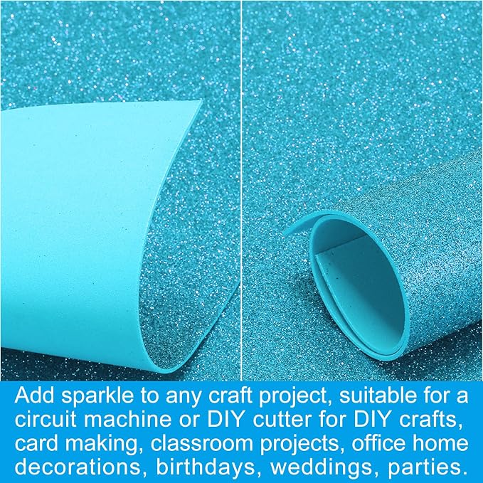 PATIKIL 20 Sheets 2mm Glitter Foam Sheet