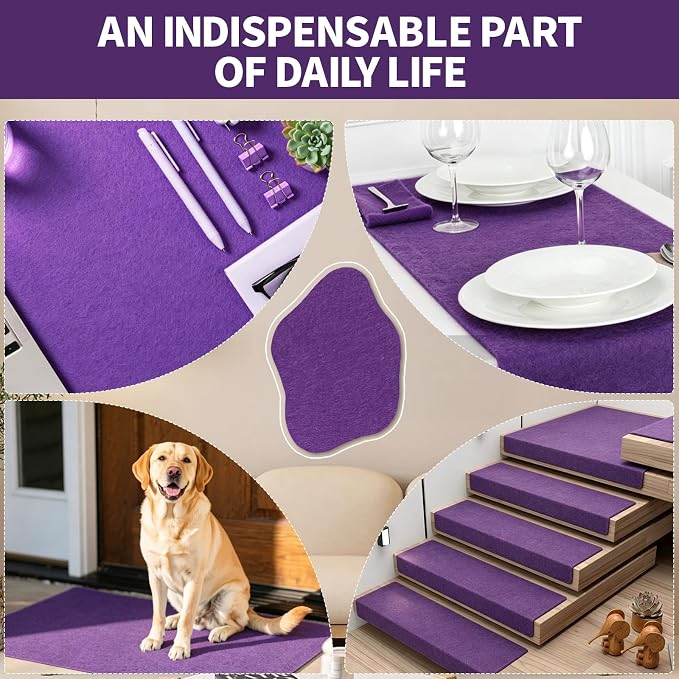 Purple Fabric Sheet 36" X 36", 1.4mm Thick Large Soft Durable Flexible Craft