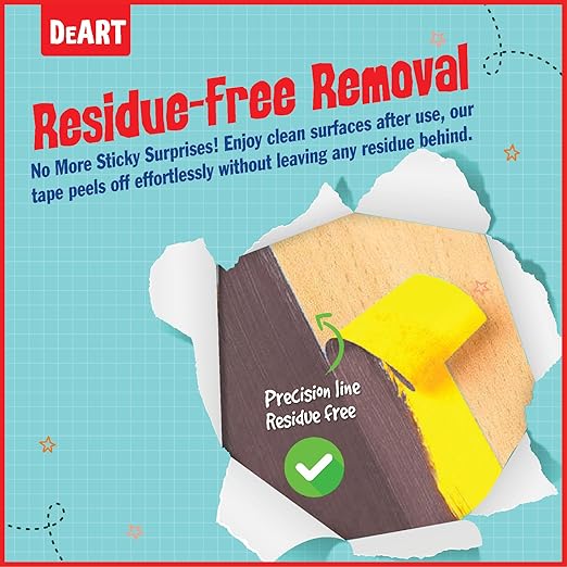 DEART 12PCS Colored Masking Tape, Kids Art Supplies, DIY Craft Tape, Colored