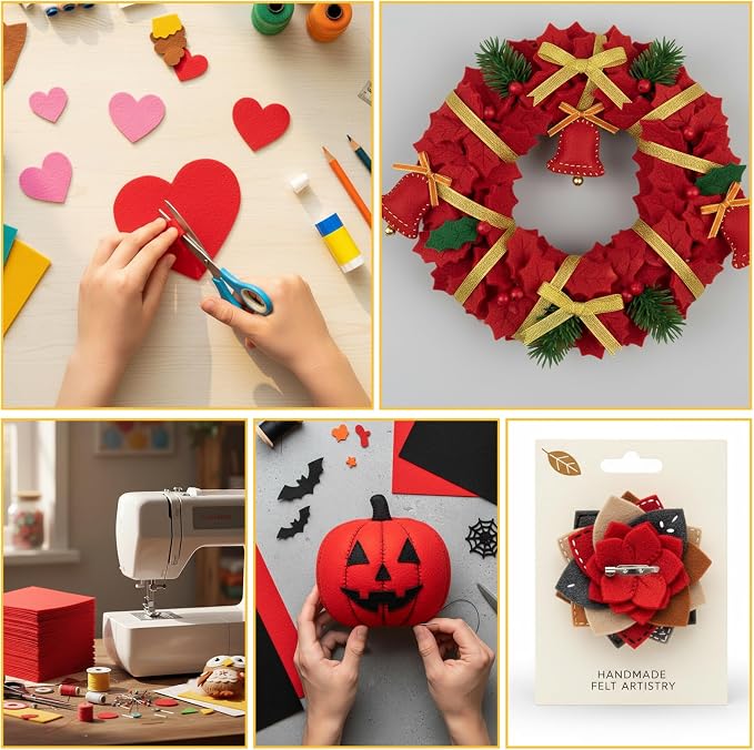 60PCS Felt Sheets Fabric