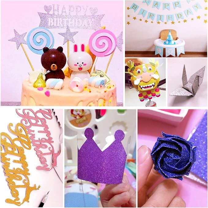 20 Sheets Glitter Decorative Cardstock Paper 30 X 20cm A4 Paper