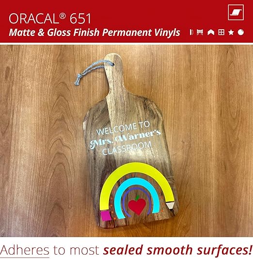 ORACAL 651 Matte Light Yellow Vinyl Durable Roll Easy to Weed Permanent