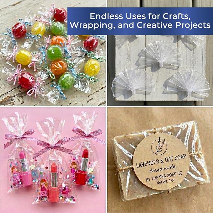 FIESTA WRAPS Clear Cellophane Sheets 200-Pack