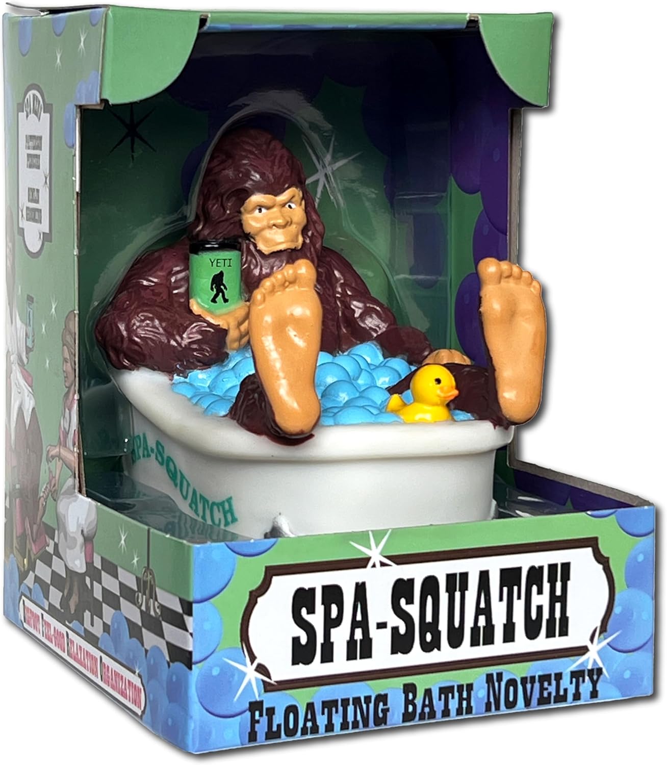 CelebriDucks - Spa-Squatch - Tubs Gone Wild Floating Bath Novelty - Collectible Bath Toy Gift for Kids & Adults of All Ages