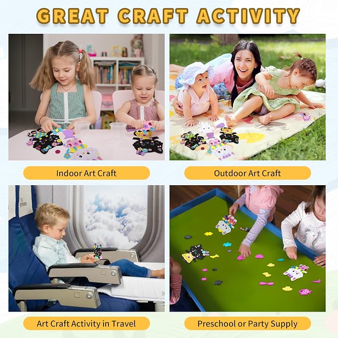 VKPI 4 Pieces Cats Foam Art Crafts Gift Kit, Creative Make Your Own Kittens