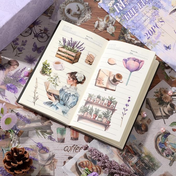 Scrapbook Reading Stickers 20 Sheets 240 Pre-Cut Washi Stickers