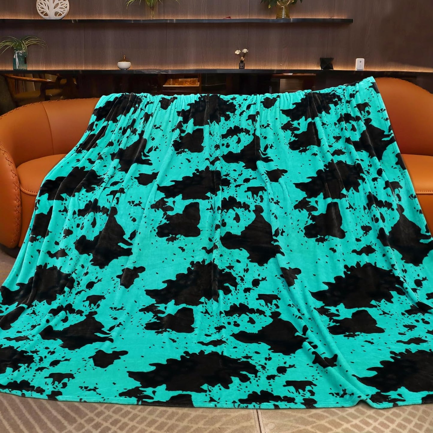 Teal Throw Blanket for Bed King Size - Extra Large Soft Warm Turquoise Fleece Bedding for Bedroom Livingroom | Cozy Gifts for Women Men