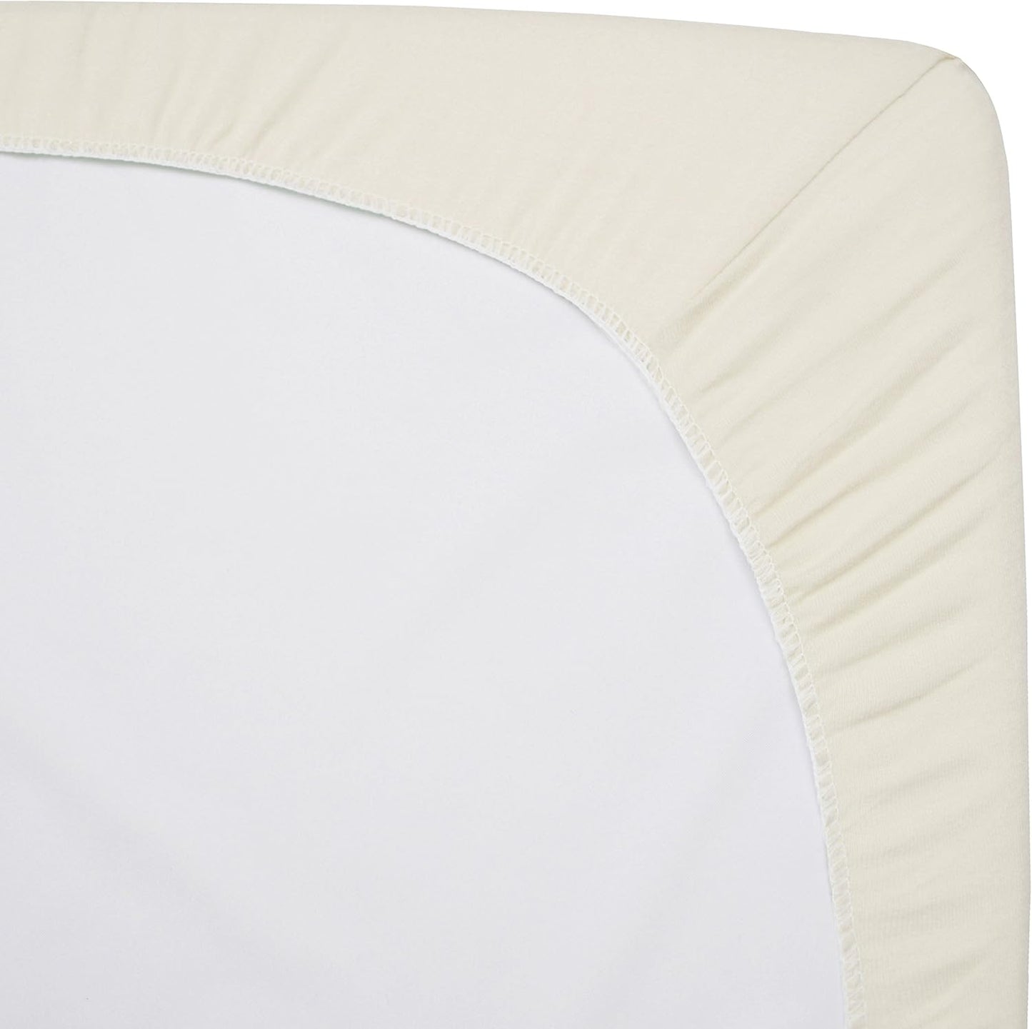 American Baby Company 100% Natural Cotton Fitted Cradle/Bassinet Sheet 36" x 18" - Soft, Breathable & Hypoallergenic Bed Sheet, Cream, Neutral for Boys & Girls