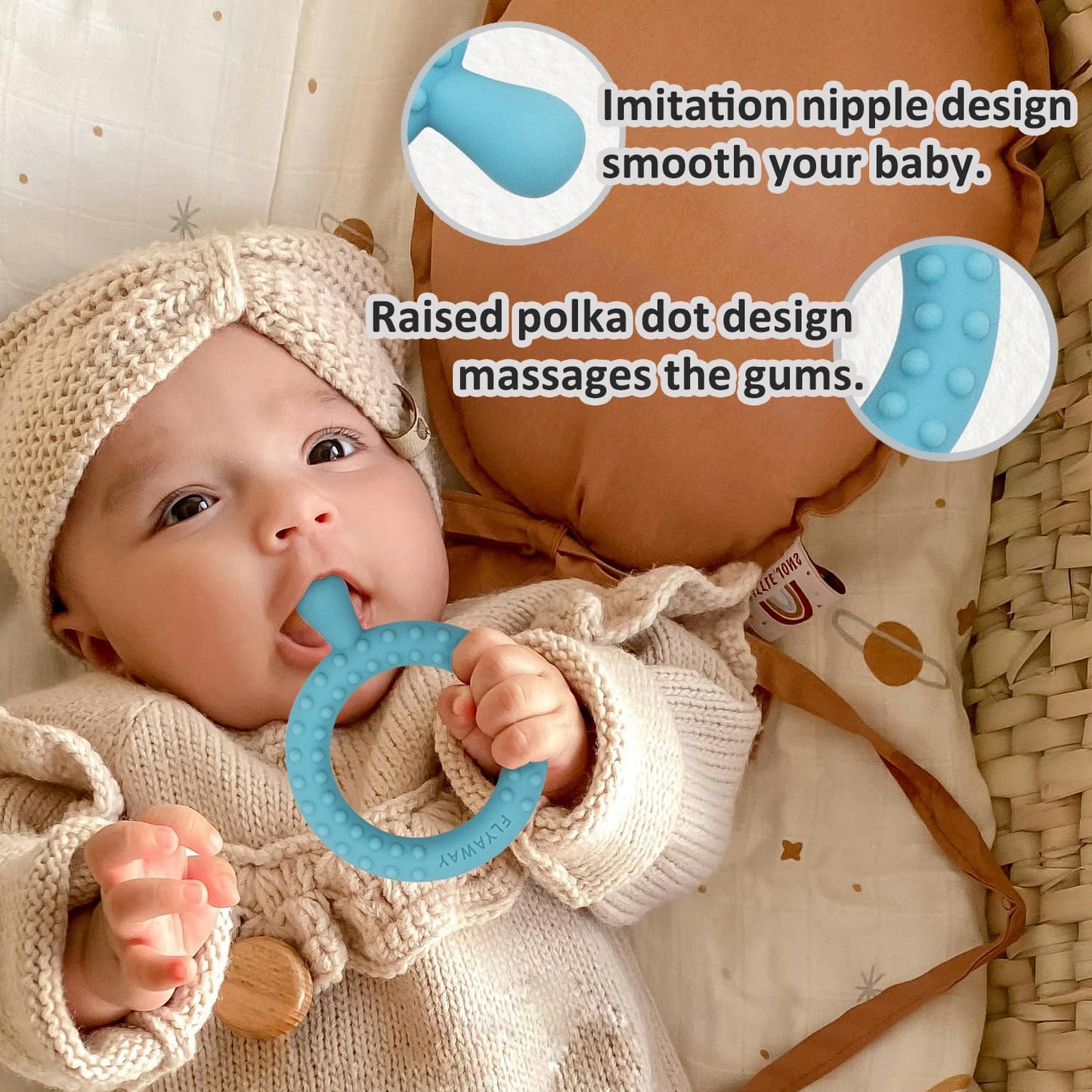 Flyaway Sensory Chew Toys for Autistic Children 4 Pack, Silicone Sensory Toys for Toddlers 1-3 Kids Adults with Autism ADHD SPD, Q Shape Teething Toys for Baby Oral Motor Stimulation