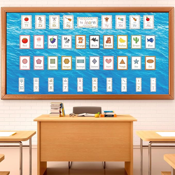 Ocean Waves Bulletin Board Roll Non-Woven Fabric Poster 16in X 20ft | Back to