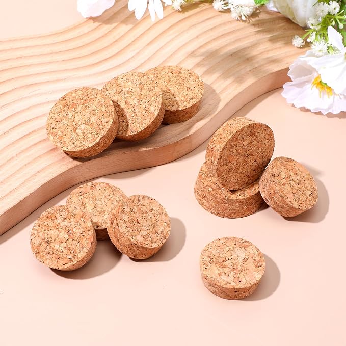 10Pcs Large Cork Stoppers Cork Bottle Stopper Wooden Tapered Corks Plug Beer