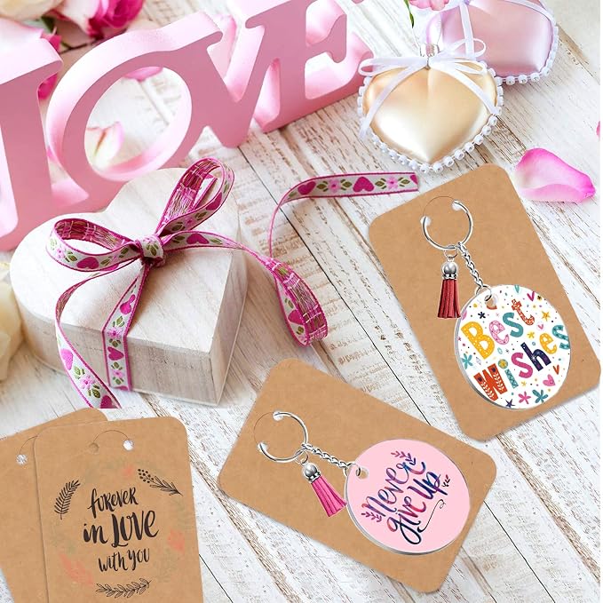 ZOCONE 144 PCS 2 INCH Acrylic Keychain Blanks Set, Display Card, Packing Bag