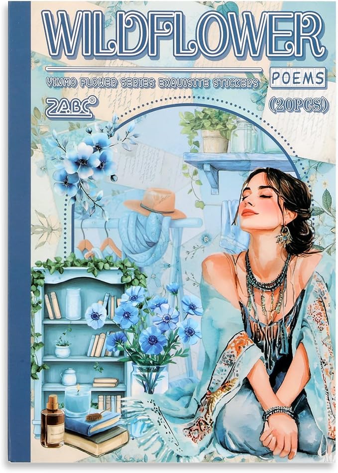 Auguro Winter Home Girls Scrapbooking Stickers 20 Sheets Pre-Cut 120 washi